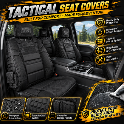 All in One Tactical Seat Covers with Pouches