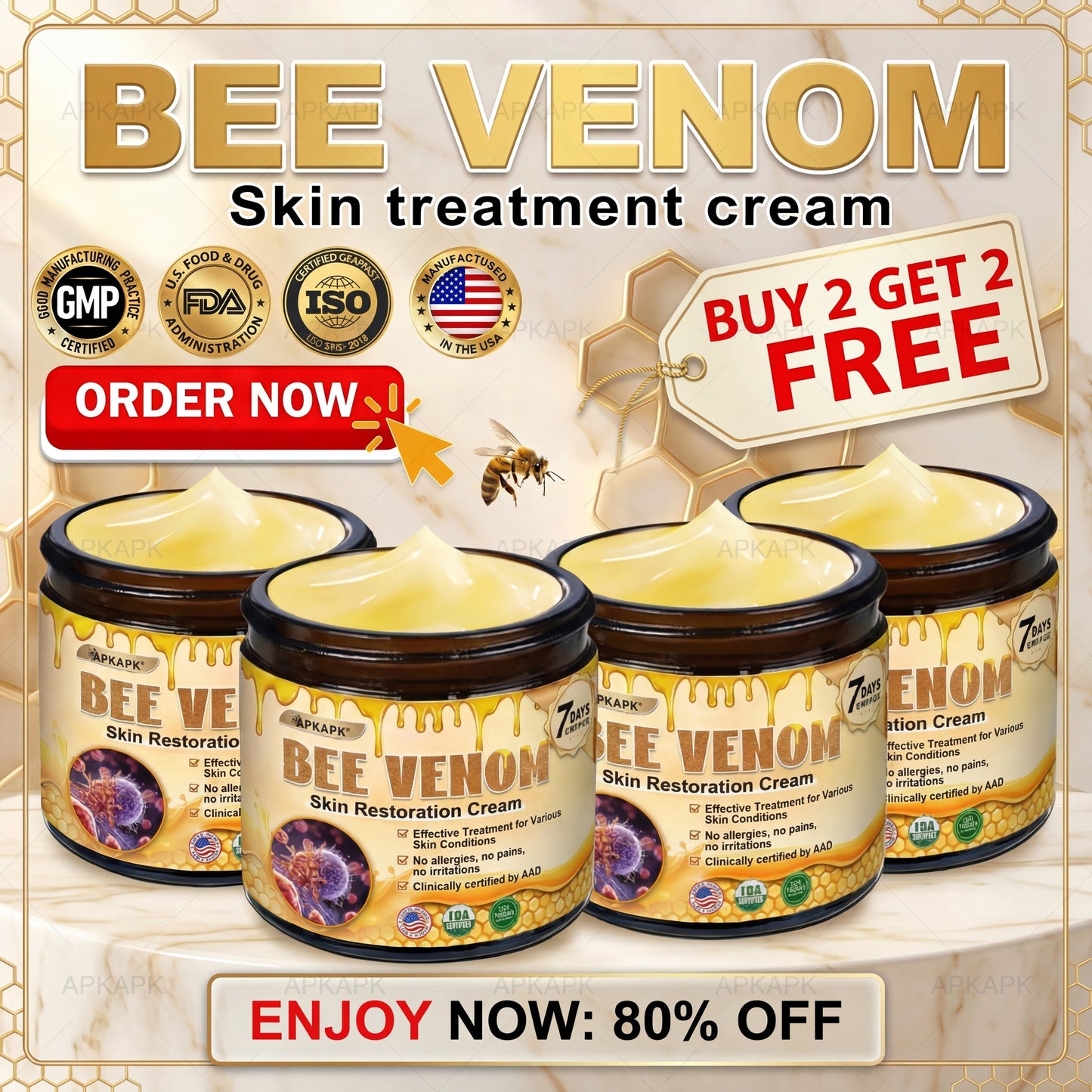 𝐀𝐏𝐊𝐀𝐏® 𝐁𝐞𝐞 𝐯𝐞𝐧𝐨𝐦 𝐒𝐤𝐢𝐧 𝐑𝐞𝐬𝐭𝐨𝐫𝐚𝐭𝐢𝐨𝐧 𝐂𝐫𝐞𝐚𝐦|𝐋𝐀𝐒𝐓 𝐃𝐀𝐘 𝟖𝟎% 𝐎𝐅𝐅💎💎 𝑃𝑜𝑤𝑒𝑟𝑓𝑢𝑙 𝑎𝑛𝑡𝑖-𝑎𝑔𝑖𝑛𝑔 𝑠𝑜𝑙𝑢𝑡𝑖𝑜𝑛 𝑡ℎ𝑎𝑡 𝑡𝑎𝑟𝑔𝑒𝑡𝑠 𝑑𝑒𝑒𝑝 𝑤𝑟𝑖𝑛𝑘𝑙𝑒𝑠, 𝑓𝑖𝑛𝑒 𝑙𝑖𝑛𝑒𝑠, 𝑠𝑎𝑔𝑔𝑖𝑛𝑔 𝑠𝑘𝑖𝑛, 𝑎𝑛𝑑 𝑑𝑟𝑦𝑛𝑒𝑠𝑠