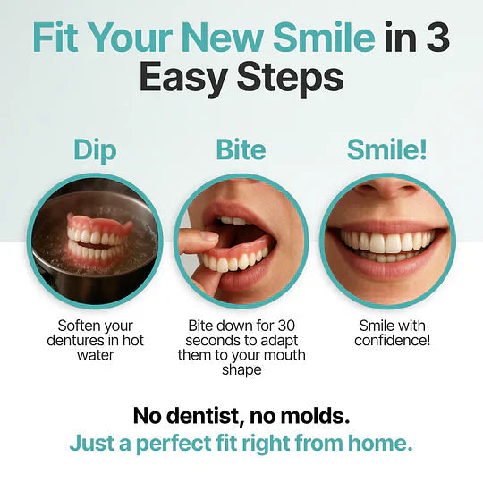 🔥HazyGalaxy™Custom-Fit Dentures — Comfortable & Natural-Looking Smile