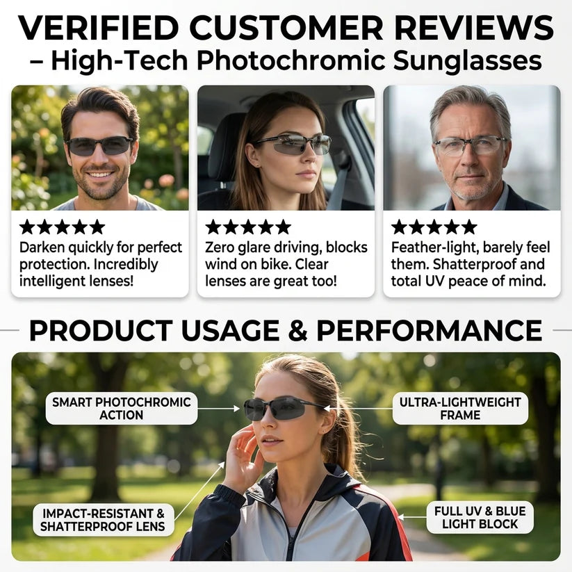 🕶️Smart Vision Glasses – Anti-Glare UV Protection with Infrared Night Vision & Impact-Resistant Lenses