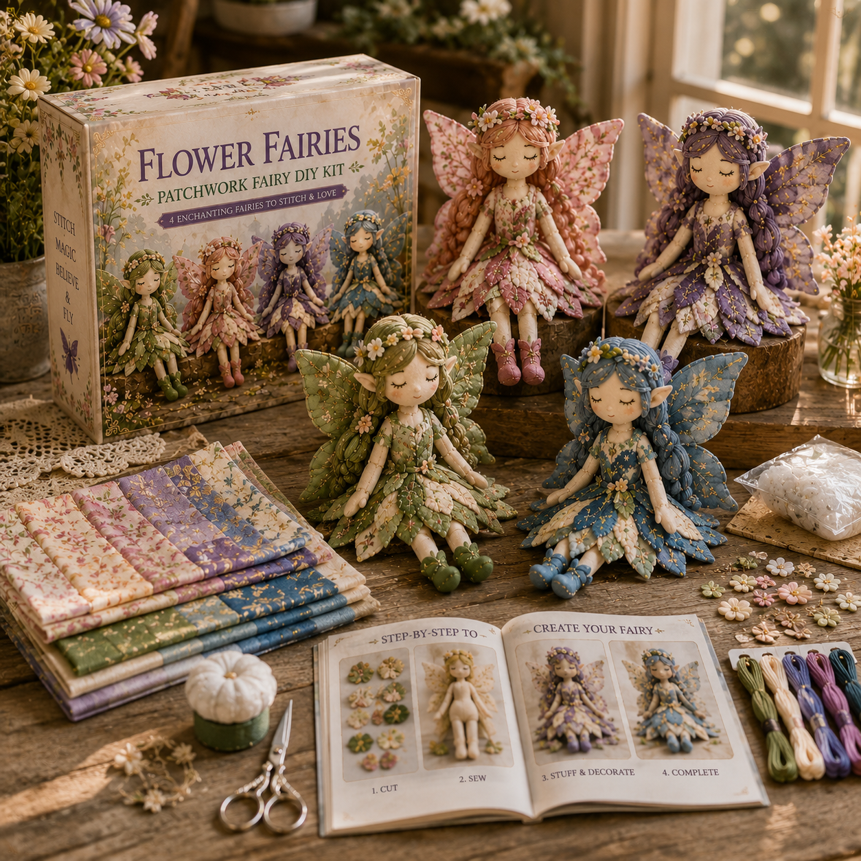 Fairies Patchwork Sewing Kit