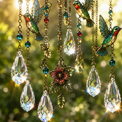 Colorful Hummingbird Wind Chime