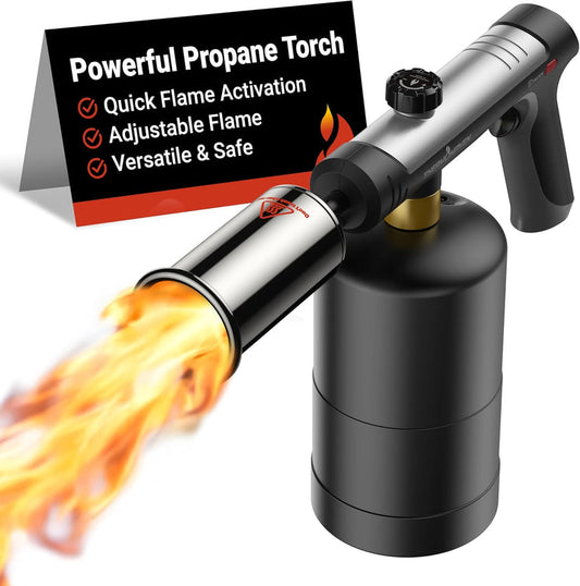 High-Heat Propane Torch – Adjustable Flame Torch for BBQ, Grilling & Charcoal Lighting