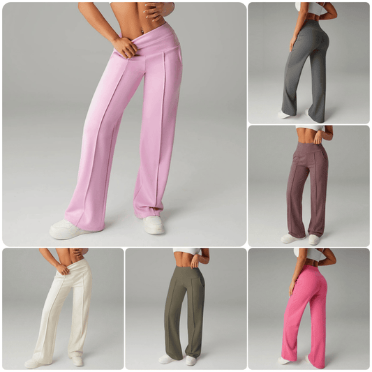 50% off! ⏰ Over 50,000 items sold! 💕 Women's Solid Color Wide-Leg Straight Pants