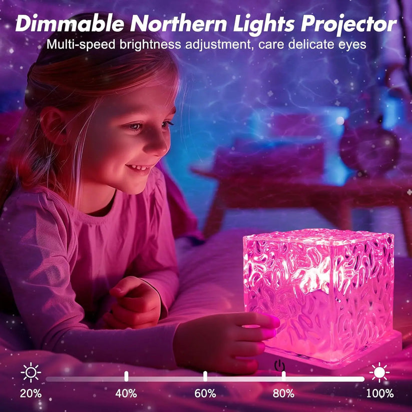 💫Rechargeable Waterproof Shower Light✨ – 🌈16 Colors Ocean Wave Projector with Remote🌊