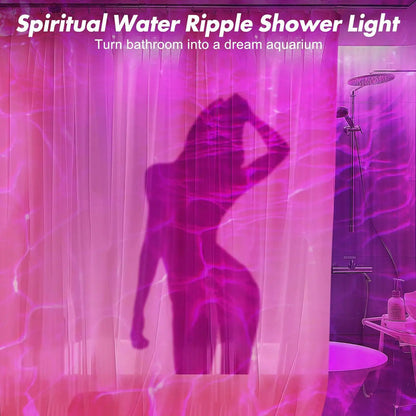 💫Rechargeable Waterproof Shower Light✨ – 🌈16 Colors Ocean Wave Projector with Remote🌊