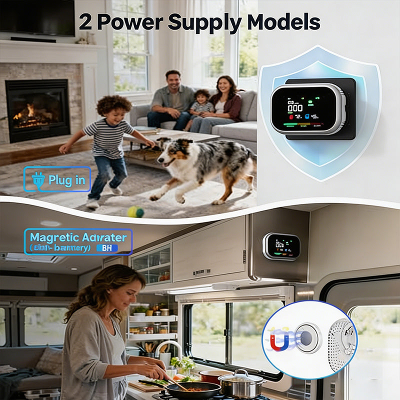 🛡️ Multi-Function Home Safety Detector – CO, Gas, Smoke, Temperature & Humidity Monitor