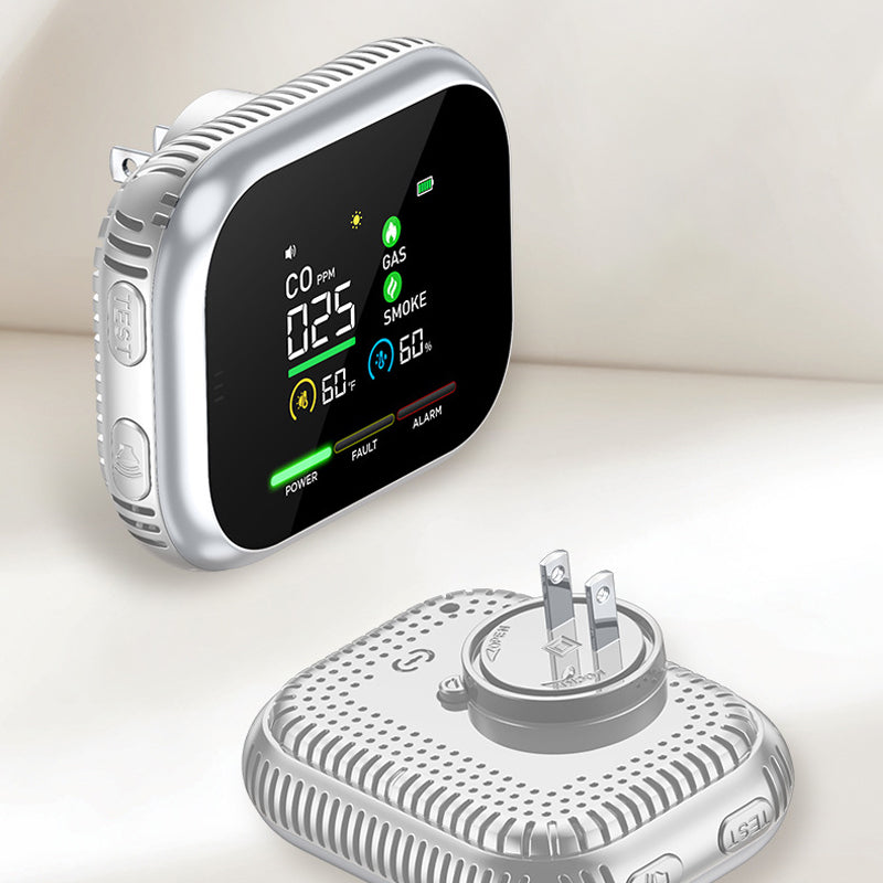🛡️ Multi-Function Home Safety Detector – CO, Gas, Smoke, Temperature & Humidity Monitor