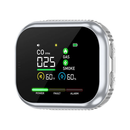 🛡️ Multi-Function Home Safety Detector – CO, Gas, Smoke, Temperature & Humidity Monitor