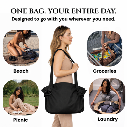 Large Capacity Convenient Fully Opening Canvas Shoulder Bag