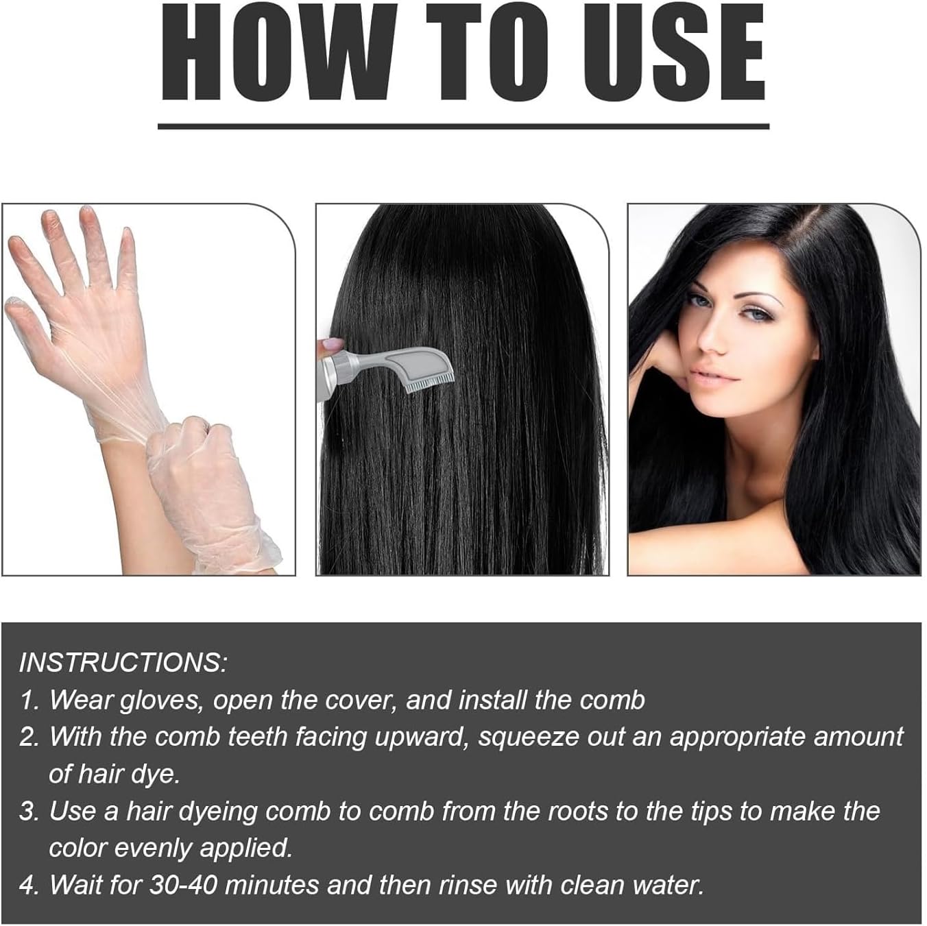 Unisex Grey Coverage Hair Dye with Hair Care
