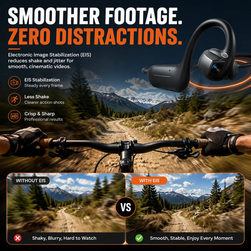 🎧 8MP Smart Camera Open-Ear Headset – POV Video, Calls & AI Assistance 🎥