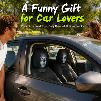 Ghost Face Headrest Covers-2PCS Universal Fit 🚗