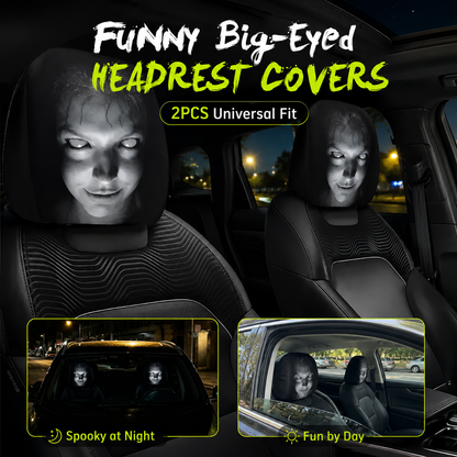 Ghost Face Headrest Covers-2PCS Universal Fit 🚗