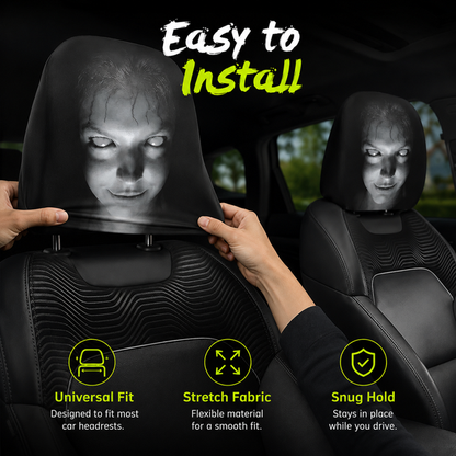 Ghost Face Headrest Covers-2PCS Universal Fit 🚗