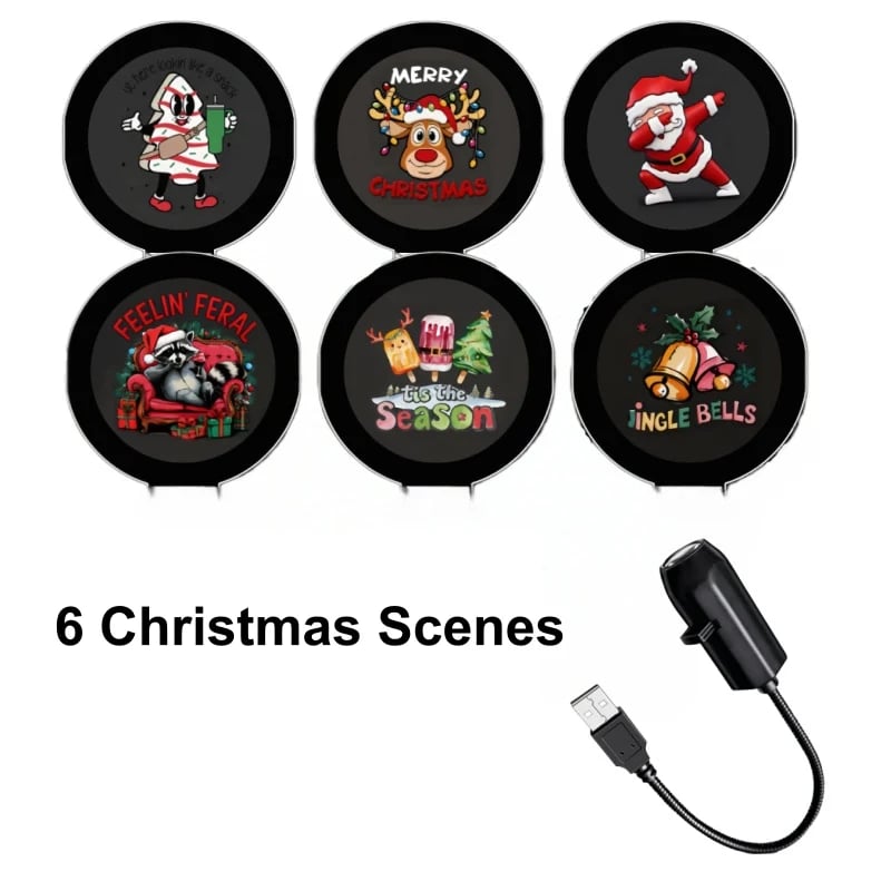 🎁[AL_FlashSale_50%OFF] HD Christmas Projector – 6 or 10 Festive Scenes | Plug & Play