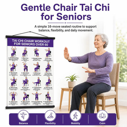 Tai Chi Chair Workout Chart for Seniors
