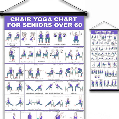 💃👩Tai Chi Chair Workout Chart for Seniors With 🎁Free Bonus Resistance Band+Instructional Video