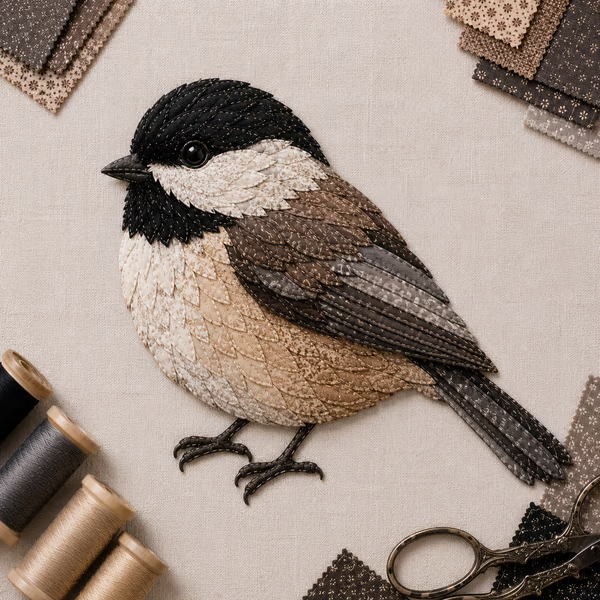 Beginner Friendly ✨ 3D Patchwork Bird DIY Craft Kit – Create a Layered Fabric Bird Worth Displaying