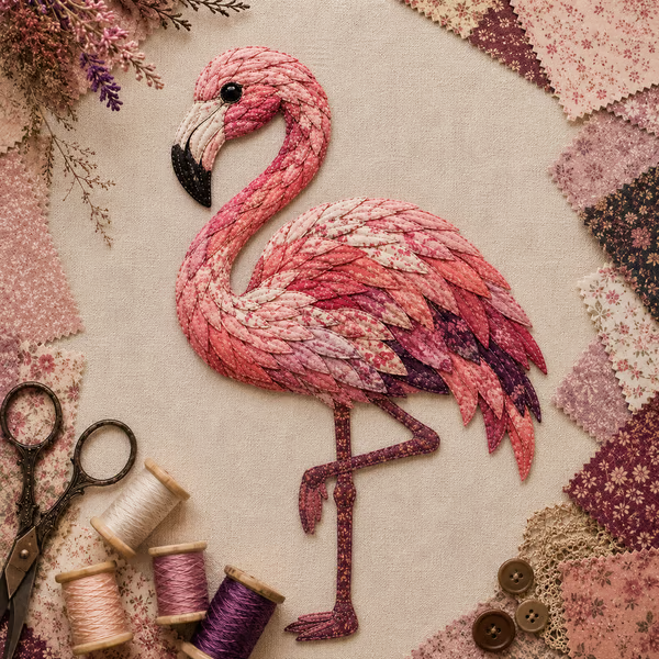 Beginner Friendly ✨ 3D Patchwork Bird DIY Craft Kit – Create a Layered Fabric Bird Worth Displaying