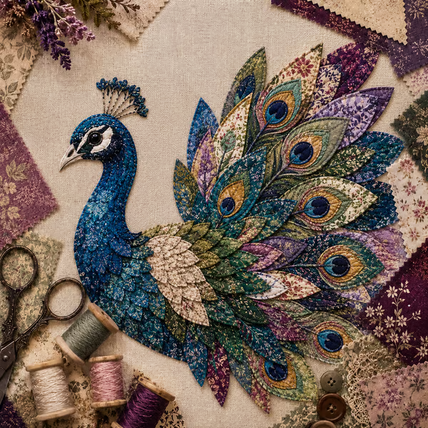 Beginner Friendly ✨ 3D Patchwork Bird DIY Craft Kit – Create a Layered Fabric Bird Worth Displaying