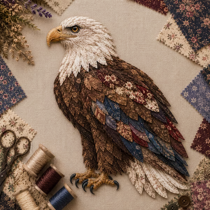 Beginner Friendly ✨ 3D Patchwork Bird DIY Craft Kit – Create a Layered Fabric Bird Worth Displaying