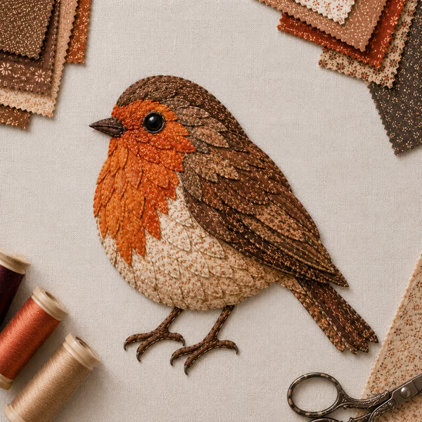 Beginner Friendly ✨ 3D Patchwork Bird DIY Craft Kit – Create a Layered Fabric Bird Worth Displaying