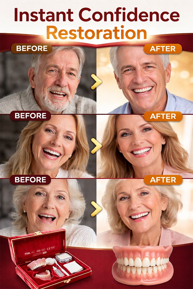 🦷💯Gift box set of new full-coverage denture