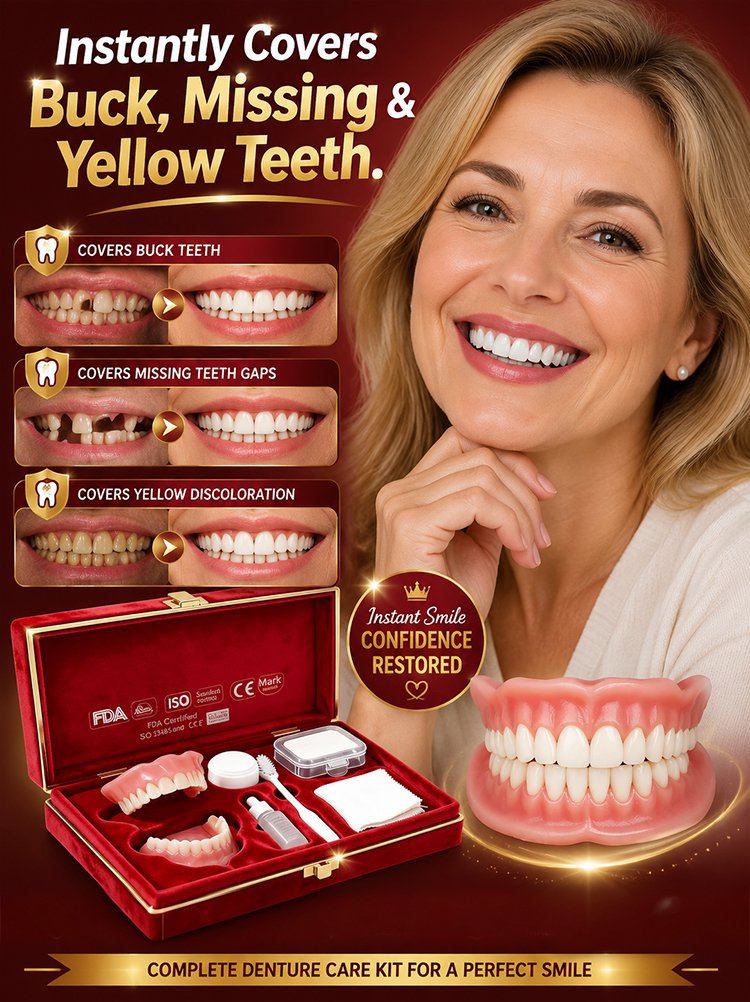 🦷💯Gift box set of new full-coverage denture