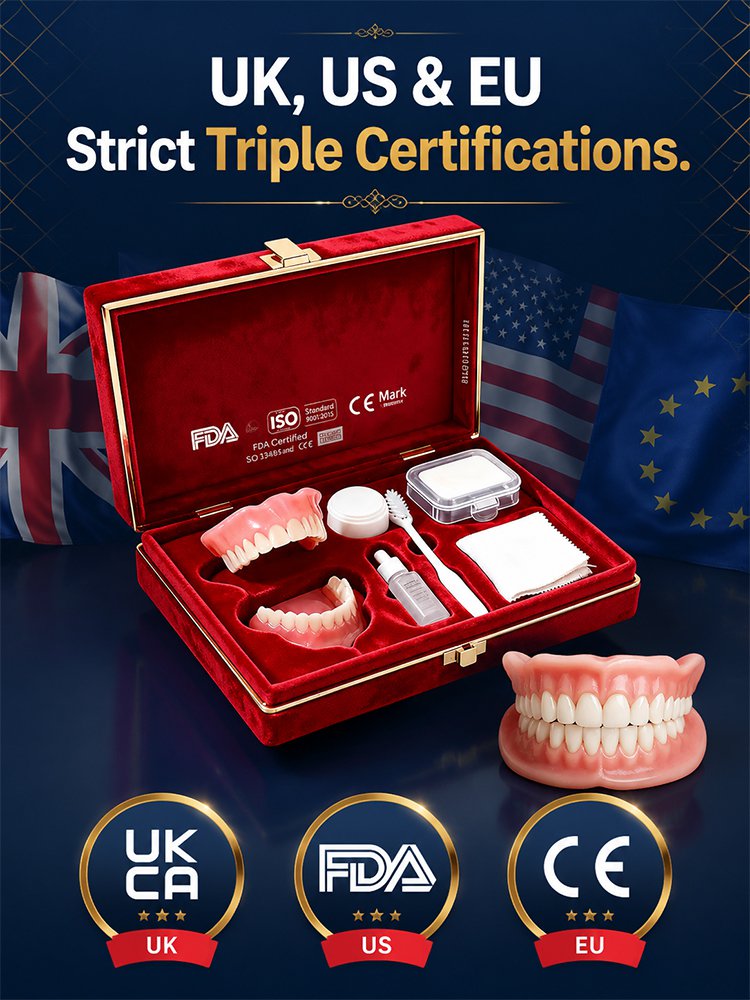 🦷💯Gift box set of new full-coverage denture