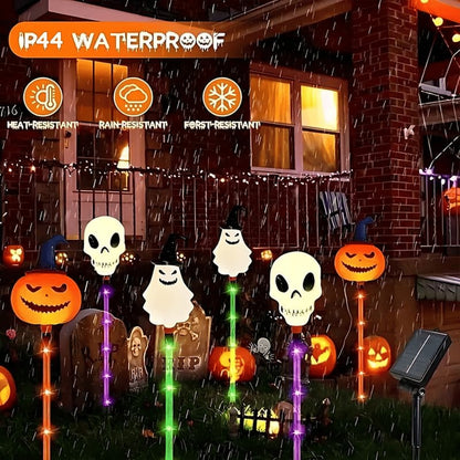 Halloween Solar Set - 6-pack decorative solar lights - pumpkin, ghost & skull