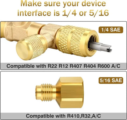 Universal AC Valve Core Remover Tool for Automotive & Household HVAC/R Systems