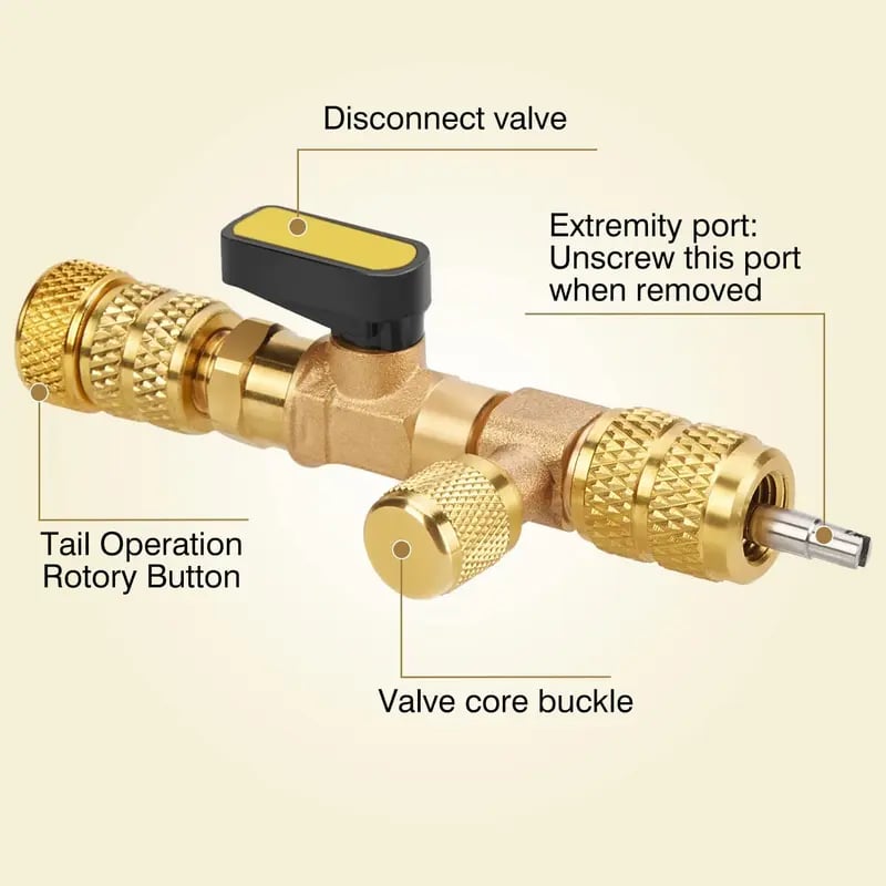 Universal AC Valve Core Remover Tool for Automotive & Household HVAC/R Systems