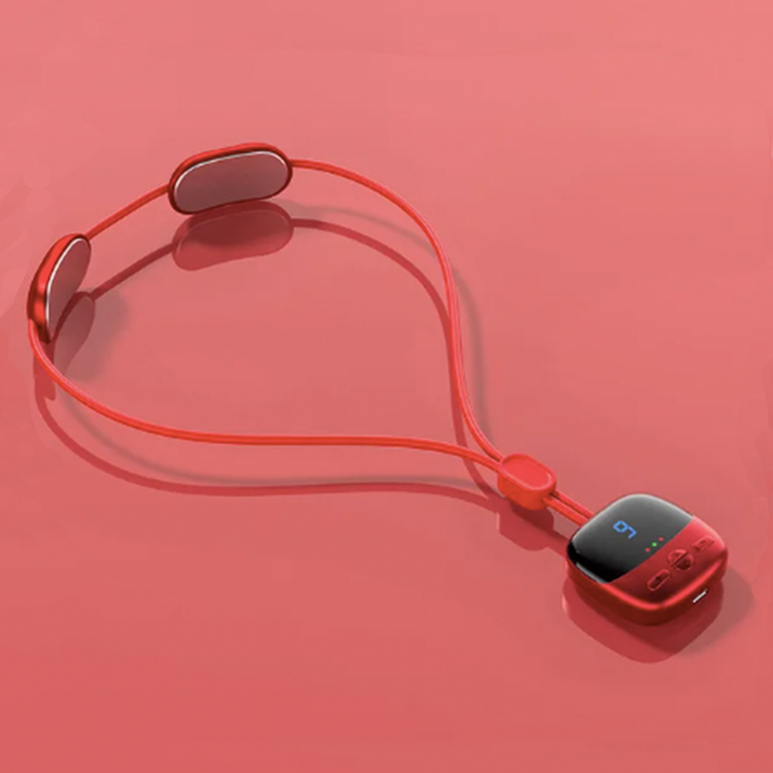 Smart TENS + EMS Mini Rechargeable Neck Massager with Heat Therapy