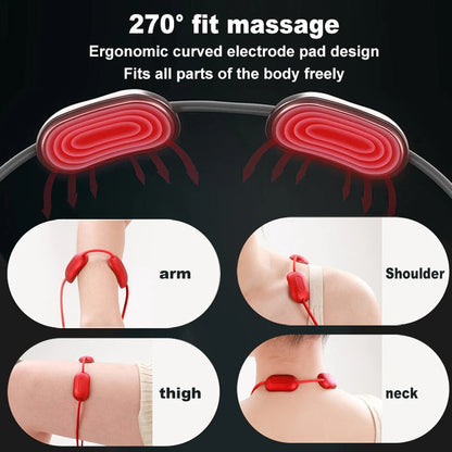 Smart TENS + EMS Mini Rechargeable Neck Massager with Heat Therapy