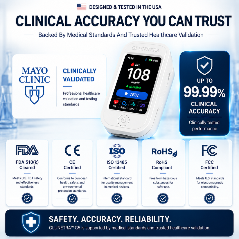 Hot Sale Non-Invasive Glucose & Health Monitor | 🩸 No Finger Pricks Blood Sugar Monitoring Device