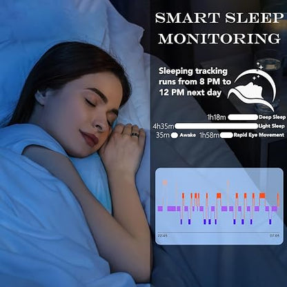 Smart Health Ring Fitness Tracker for Men Women