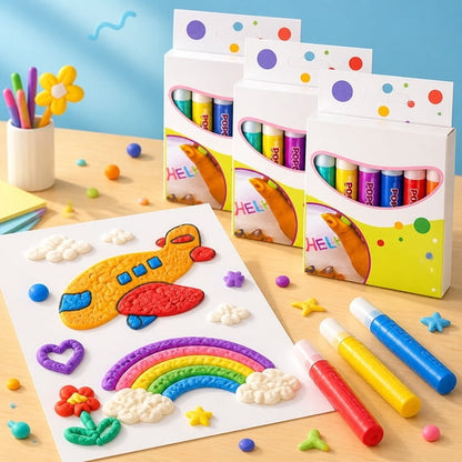 6 Pcs DIY Bubble Popcorn Drawing Pens