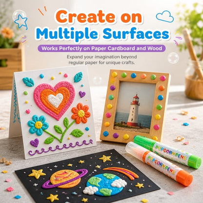 6 Pcs DIY Bubble Popcorn Drawing Pens