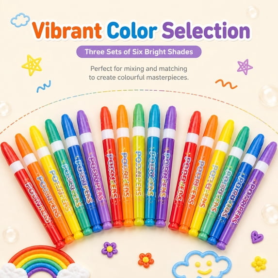 6 Pcs DIY Bubble Popcorn Drawing Pens