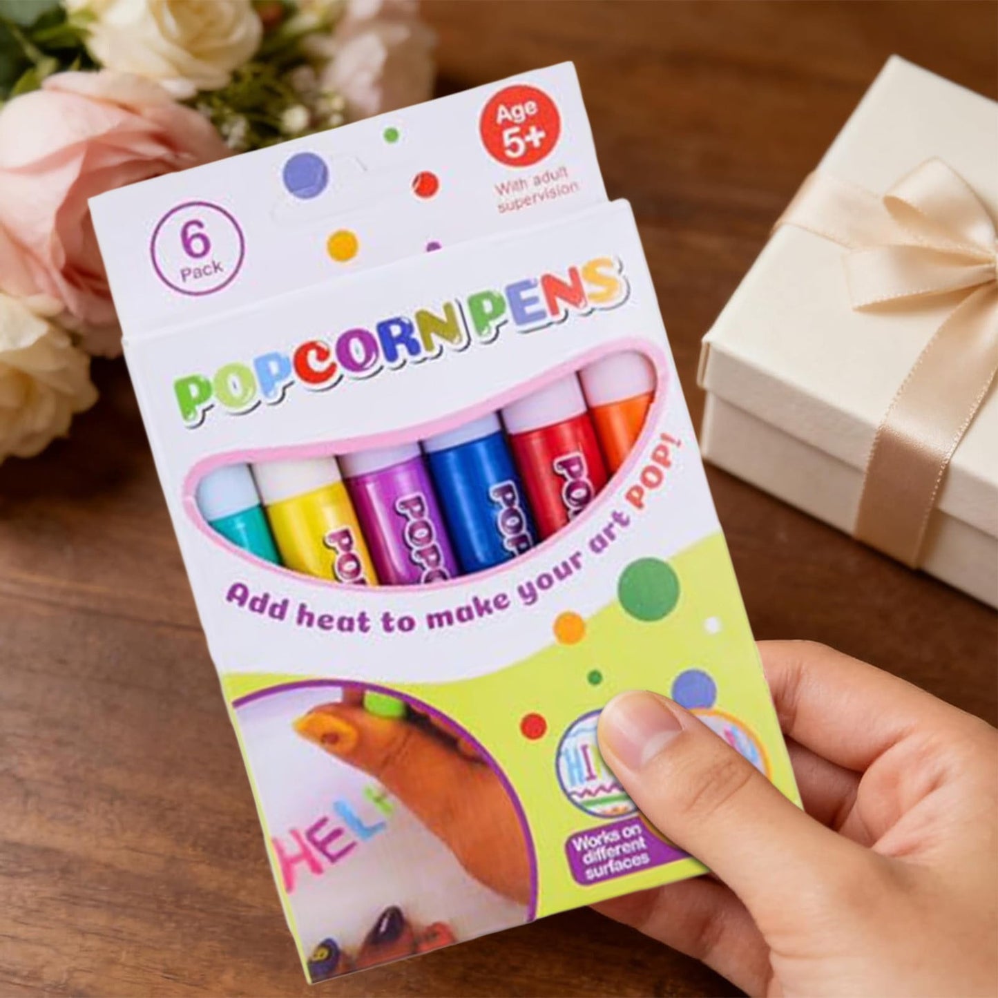 6 Pcs DIY Bubble Popcorn Drawing Pens