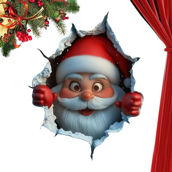 Christmas Santa Claus Breakthrough Art Stickers