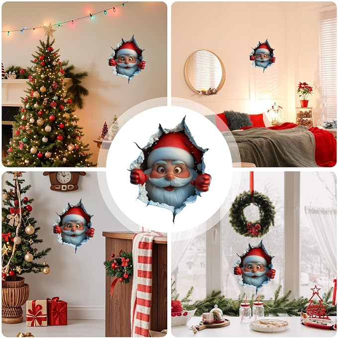 Christmas Santa Claus Breakthrough Art Stickers