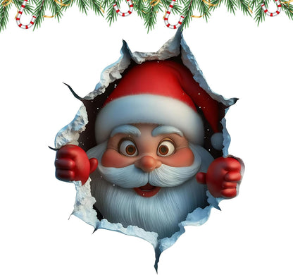 Christmas Santa Claus Breakthrough Art Stickers