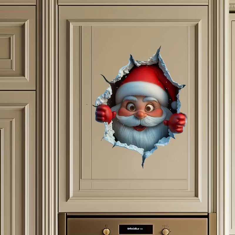 Christmas Santa Claus Breakthrough Art Stickers