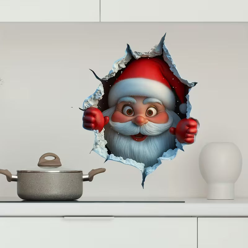 Christmas Santa Claus Breakthrough Art Stickers