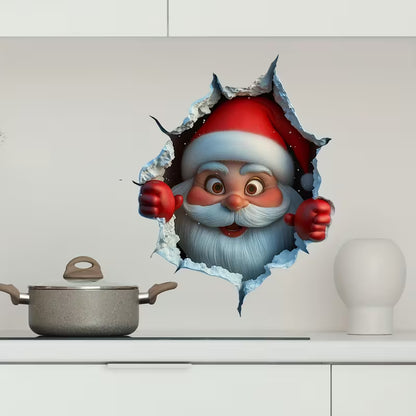 Christmas Santa Claus Breakthrough Art Stickers
