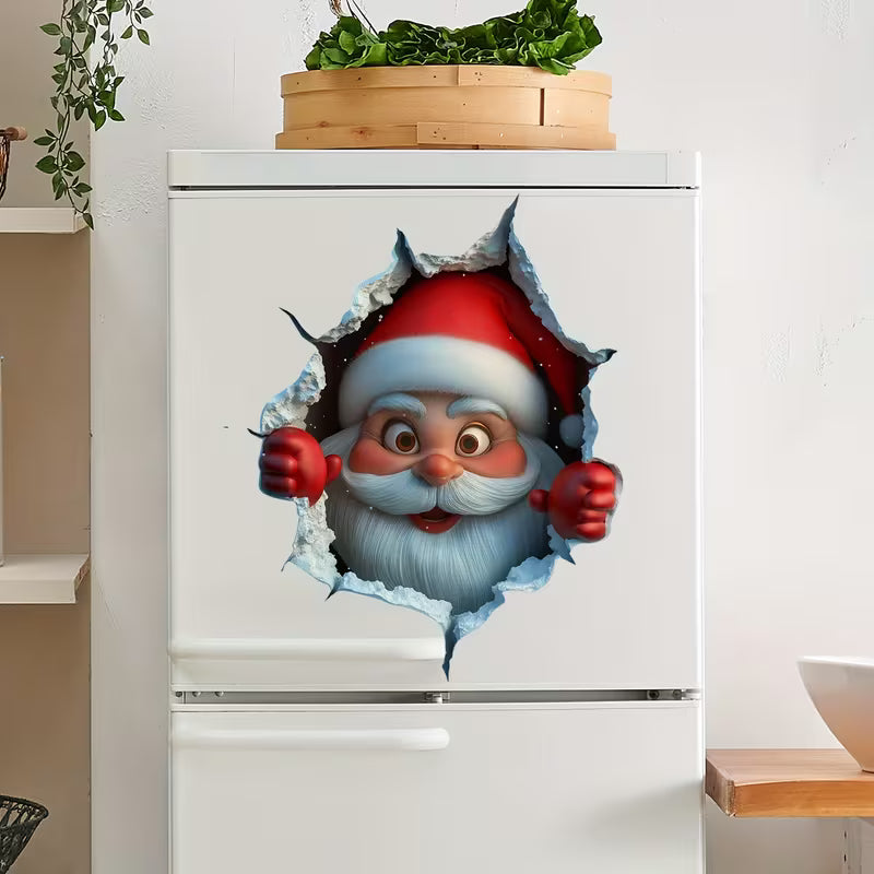 Christmas Santa Claus Breakthrough Art Stickers