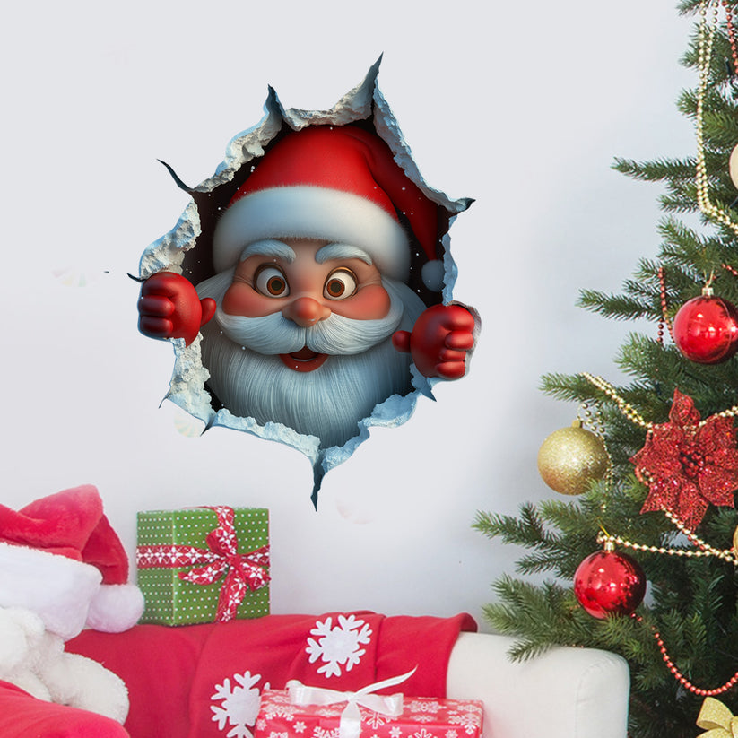 Christmas Santa Claus Breakthrough Art Stickers