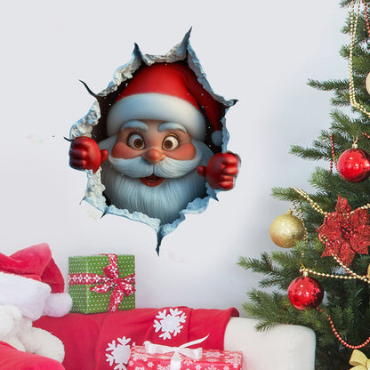 Christmas Santa Claus Breakthrough Art Stickers